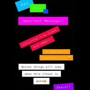 Everything must goo!!!